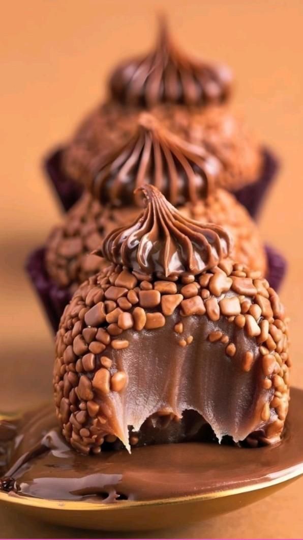 Doces decorados com cobertura